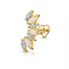 Silver Zircon Stud Earrings 1PC Eight pointed star Women Gold/Silver Heart Flat back piercing Jewelry Gift - Image 26