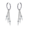1Pair Punk Lock Lightning Chain Feather Leaf Stainless Steel Male Woman's Piercing Hoop Earring for Man Jewelry Vintage - Image 3