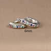 2pcs Stainless Steel Minimal Hoops Earrings for Women Round Circle Punk Helix Tragus Rainbow CZ Huggie Earring Piercing Jewelry - Image 18