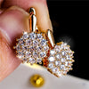 Cute Small White Zircon Stone Snowflake Hoop Earrings For Women Charm Female Silver Color Wedding Jewelry Gift - Image 6