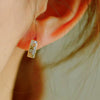 White Pink Enamel Tulip Floral Tea Cup Hoops Earrings for Women Spring Summer Gold Plated Jewelry Accessories - Image 5