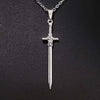 Stainless Steel Sword Pendant Necklace in Silver-Tone Gothic Style - Image 5