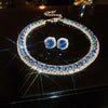 Fyuan Crystal Necklace Earrings Set Pink ABcolourful Necklace for Women Weddings Party Jewelry Sets Accessories - Image 25