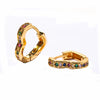 Elegant Heart Rainbow Zirconia Hoop Earrings for Women Multicolored CZ Stones Earrings Party Jewelry Gifts - Image 5