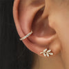 Bohemian Gold Color No Piercing Crystal Rhinestone Leaves Ear Cuff Earrings for Women Wedding Jewelry - Image 10