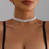 Layered Imitation Pearl Necklace with Metal Tassel Details - Image 8