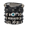 Punk Multilayer Antique Leather Bracelet Set Skull Eye Star Charms Hiphop Rock Y2K Vintage Pu Gothic Wristband Man Goth Jewelry - Image 7