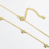Silver Gold Starry Sky Spakle Star Linked CZ Zircon Choker Necklace Long Chains Women Wedding Jewelry Gift - Image 2