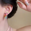 1Pc Colourful Star Tassel Ear Cuff Stud for Women Stainless Steel Earring Sweet Versatile Party Jewelry Gift - Image 2