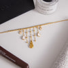 Classic Short Tassel Water Drop Zircon Pendant Necklace For Women Minimalist Gold Plated Stainless Steel Necklace - Image 5
