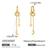 Daily Freshwater Pearl Star and Moon Pendant AB Earrings Gold-plated Stainless Steel All-match Women's Jewelry - Image 8
