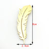 Classics Originality Stainless Steel Feather Brooches Golden Metal Smooth Surface Shine Pins Unisex Clothes Accessories - Image 7