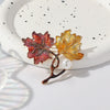 Autumnal Design Sensibility Maple Leaf Brooch Style Unique Simulation Leaf Pin Gownsuit Chest Flower For - Image 1