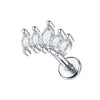 Surgical Steel Marquise Flat-Back Piercing Stud in 1-Piece or 5-Piece Options - Image 13