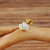 Titanium 16G Triple Baguette CZ Crown Monroe Labret Stud Cartilage Helix Conch Stud Earlobe Piercing - Image 5