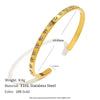 Open Series Hollowed Heart Zircon Hammered Bracelet Satinless Steel Women's Jewelry Gift - Image 10