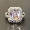 Simple Design Wedding Bands Rings for Women Inlaid Big Square Cubic Zirconia Engagement Party Jewelry - Image 4