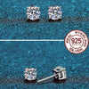 Silver Jewelry Brilliant Round CZ Stud Earrings for Women Girl Gift - Image 3