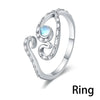 Silver Cube Zirconia Snake Ring Women Open Adjustable CZ Finger Ring Party Jewelry Necklace Clover Charm Love - Image 15