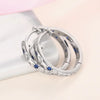 Silver Color Metal Carving Sun and Moon Hoop Earrings for Women Party Engagement Wedding Earrings Jewelry - Image 2
