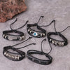 Punk Multilayer Antique Leather Bracelet Set Skull Eye Star Charms Hiphop Rock Y2K Vintage Pu Gothic Wristband Man Goth Jewelry - Image 6