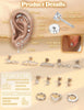 Flat-Back Cartilage Piercing Studs and Hoops in Multiple Styles - Image 3