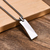 Mens Stylish Geometric Rectangle Pendant Necklace,Stainless Steel Length Adjustable Box Chain, Male Jewelry Gift - Image 10
