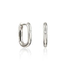 Silver Geometric Minimalist Square Hoop Earring for Women Small Circle Huggies Zircon Ear Buckles Jewelry - Image 8