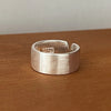 BF Club Silver Rings For Women Simple Finger Open Vintage Handmade Wide Smooth Ring Allergy For Party Birthday Gift - Image 3
