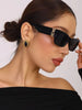 Stainless Steel Pvd Gold Plated Black Stone Earrings Statement Golden Metal for Women Gala Giftсерьги - Image 3