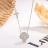 Silver Lucky Four-leaf Clover Pendant Necklace For Women Choker Chain Wedding Party mother's day Jewelry Gift - Image 4