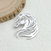 innovative horse head hollow stainless steelGold-plated brooch, suit lapel pin, formal fittings - Image 3