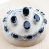 Silver Bridal Jewelry Sets Red Zirconia For Women Wedding Necklace Earrings Rings Bracelets Pendant - Image 7
