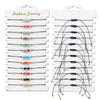 12Pcs/Set Colorful Stone Bracelets Adjustable Rope Braided Bracelet Handmade Bohemia Bracelets with Cards - Image 22