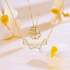316L Stainless Steel Love Magnetic Pendant Necklace for Women Clover Choker Heart Shaped Open Necklace Crystal Jewelry BffGift - Image 3