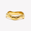 Beat Pattern Wave Plain Ring Gold Plated Women's Rings 316L Stainless Steel Accessories - Image 2