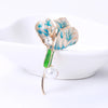 Enamel Flower Brooches for Women Unisex Pearl Plant Pins Banquet Party Backpack Gifts Jewelry Accessories - Image 4