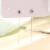 Blue Four-leaf Flower Ear Line Gentle Temperament Small Fresh Blue Lucky Flower Tassel Earrings Jewelry - Image 7