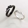 Korean Simple Couple Rings For Women Men Couple Goth Ring Punk Vintage Evil Wings Opening Finger Ring Jewelry Gifts - Image 7