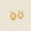 Triple Pave Hoop Earrings in One Pair or Three Pair Sets - Image 6