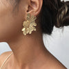 Vintage Blue Drip Oil Flower Stud Flower for Women Metal Four Petal Floral Temperament Earrings Wear Jewelry Gift - Image 9