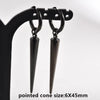 No Fade Different Length Pointed Cone Dangle Earring Stainless Steel Round Hoop Earrings For Women Men Jewelry Ear Piercing Gift - Image 13