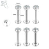 ZS 6-13PCS/LOT 16G Stainless Steel Lip Labret Piercing Set Crystal Monroe Lip Stud Ear Tragus Helix Cartilage Piercing 6/8/10mm - Image 16