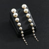 Elegant Gradient Handmade Simulated Pearl Tassel Long Dangle Earrings For Women Party Jewelry Accessories - Image 2