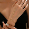 Minimalist Beaded Finger Ring Link Bracelet for Women Gold Silver Color Thin Chain Adjustable Stackable Bracelet Jewelry Gift - Image 2