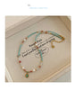Water Drop Pendant Necklace with Beaded Chain in Gold Tone - Image 10