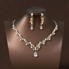 Bridal Wedding Jewelry 4-piece Set, Alloy Crystal Crown&Crystal Necklace&Earrings Women's Classic Wedding Tiaras - Image 7