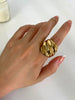 Ghidbk Hip-Hop Punk Stainless Steel Thread Wave Chunky Dome Wide Rings for Women Men Anti Statement Jewelry - Image 3