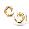 Stainless Steel Irregular Twisted Stud Earrings for Women Modern L-Shaped Statement Chic Abstract Geometric Jewelry Gift - Image 7