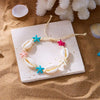 Shell and Starfish Charm Bracelet with Adjustable Rope Detail - Image 17